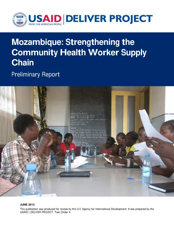 Mozambique : strengthening the community health worker supply chain : preliminary report