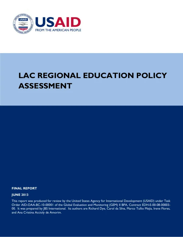 LAC regional education policy assessment