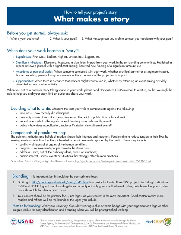 How to tell your project"s story