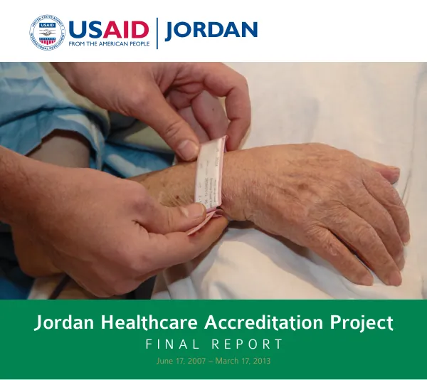 Jordan healthcare accreditation project - final report