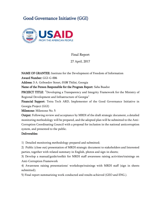 IMPACT final report : October 2006-October 2012