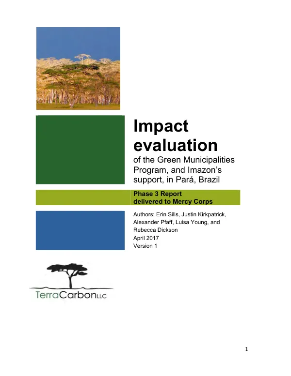 Performance evaluation of the Serbia media assistance program : final report