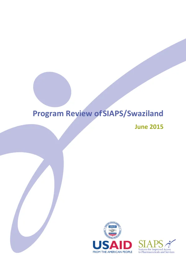 Program Review of SIAPS/Swaziland