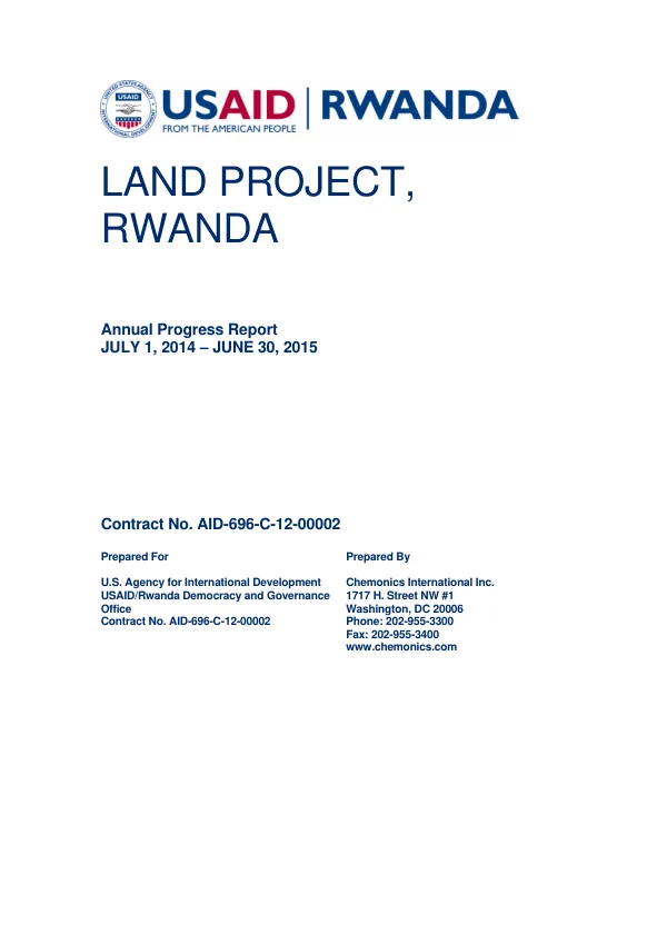 Annual Progress Report: JULY 1, 2014 – JUNE 30, 2015