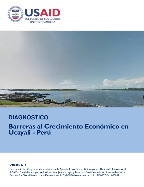 Diagnostico de las Barreras al Crecimiento Económico en Ucayali - Peru