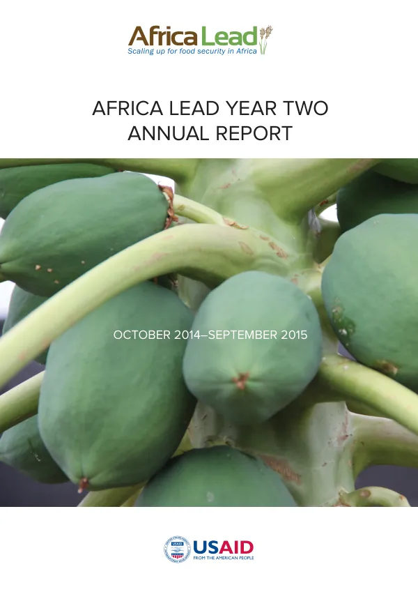Africa Lead Year Two Annual Report October 2014-September 2015