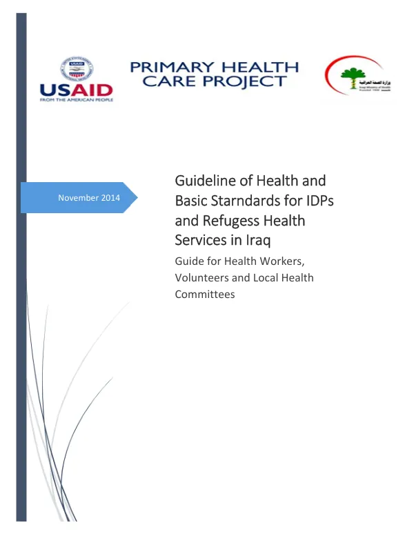 Guideline of Health and Basic Standards for IDPs and Refugees Health Services in Iraq