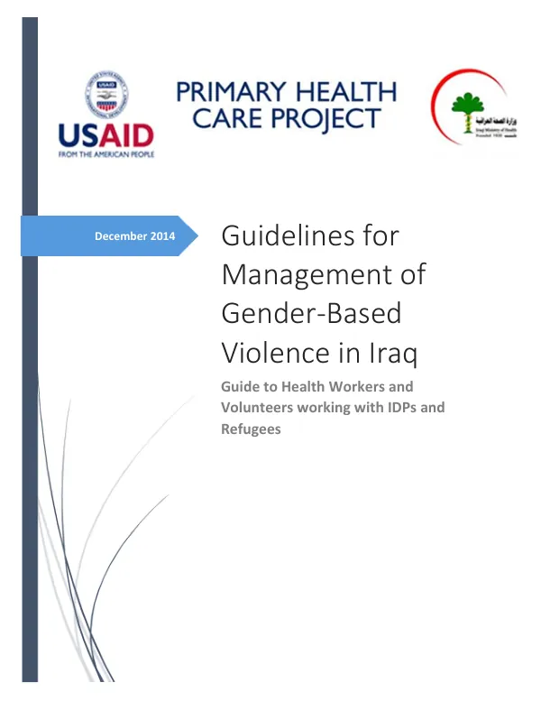 Guidelines for Management of Gender‐Based Violence in Iraq