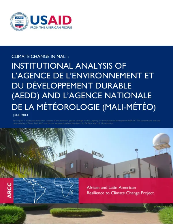 Institutional Analysis of l’Agence de l’Environnement et du Développement Durable (AEDD) and l’Agence Nationale de la Météorologie (Mali-Météo)