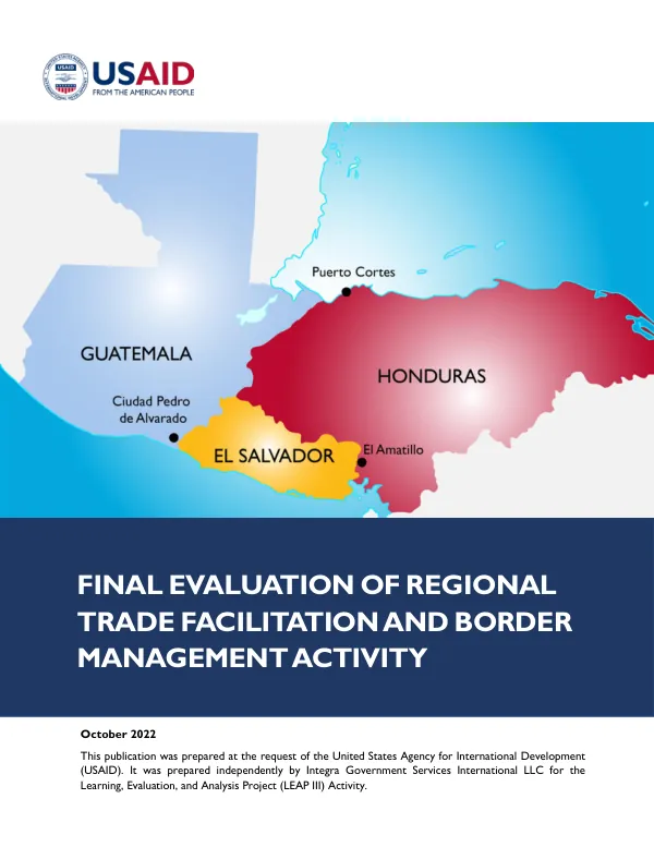 Final evaluation of the regional trade facilitation and border management activity