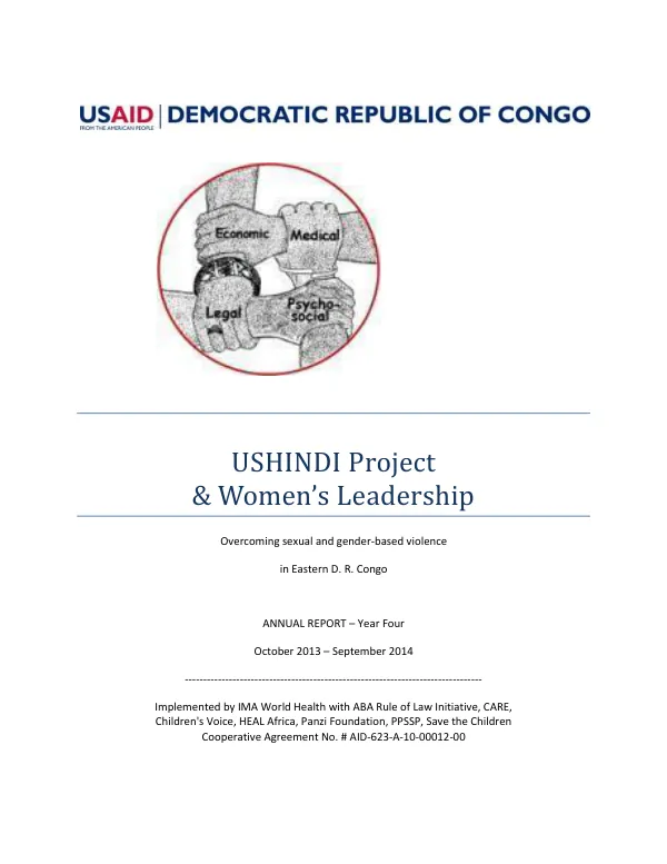 IMA-Ushindi Project & Women"s Leadership Annual Report- Year 4