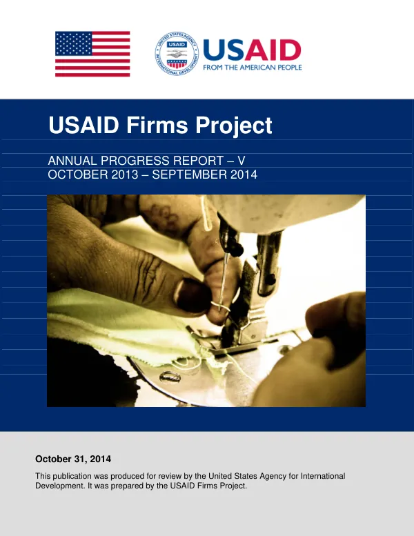 USAID Firms Project Annual Progress Report- V