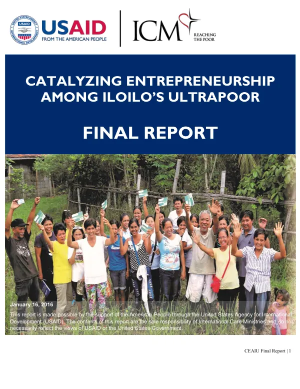 Catalyzing entrepreneurship among Iloilo"s ultrapoor : final report