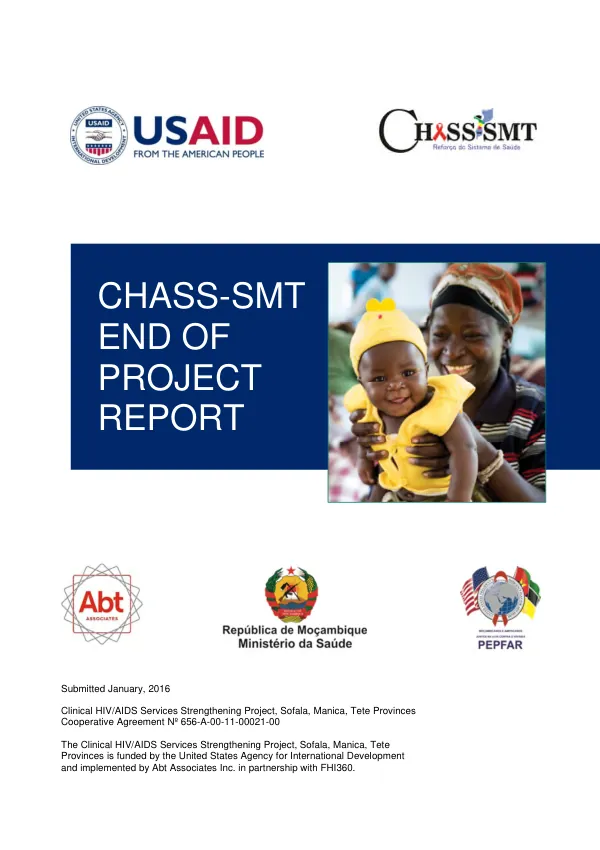 Clinical HIV/AIDS services strengthening (CHASS) SMT end of project report