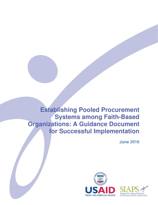 Establishing Pooled Procurement Systems among Faith-Based Organizations: A Guidance Document for Successful Implementation