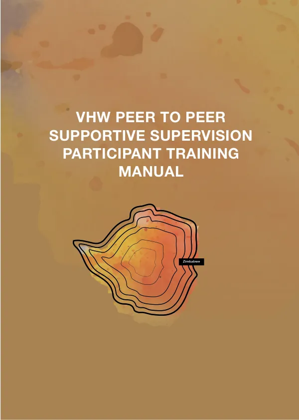 A Community-based Health Worker Peer-to-Peer Supportive Supervision Training, Participant Guide