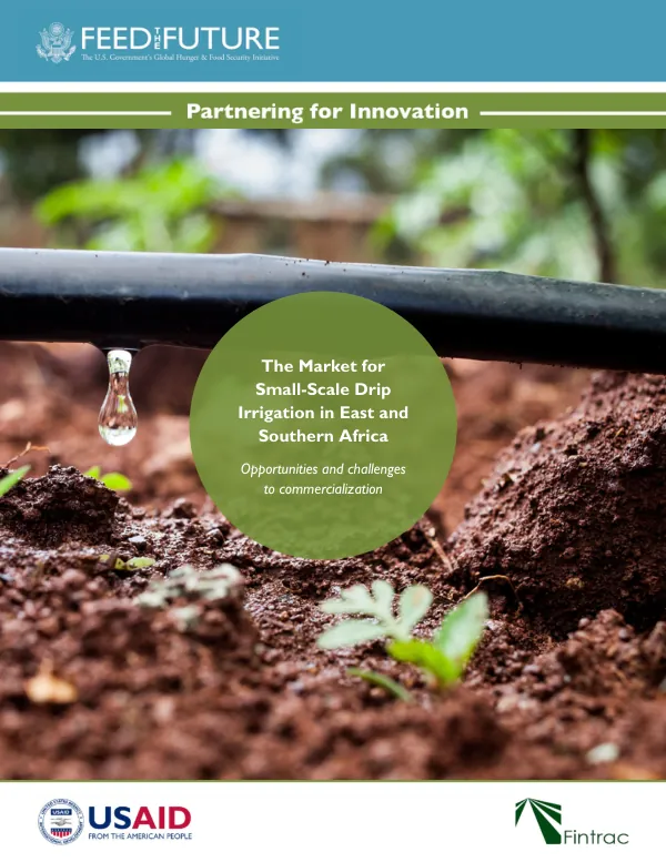 Commercializing Drip Irrigation in Smallholder Markets: analyzing the opportunities and challenges
