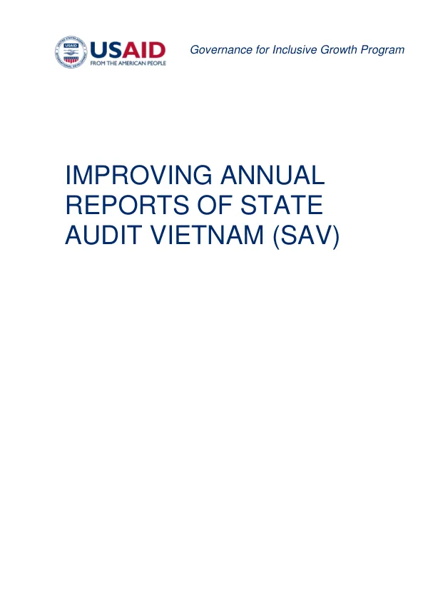 Improving Annual Reports of State Audit Vietnam (SAV)