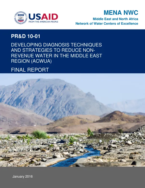 Developing Diagnosis Techniques and Strategies to Reduce Non-Revenue Water in the Middle East Region