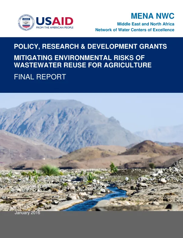 Mitigating Environmental Risks of Wastewater Reuse for Agriculture