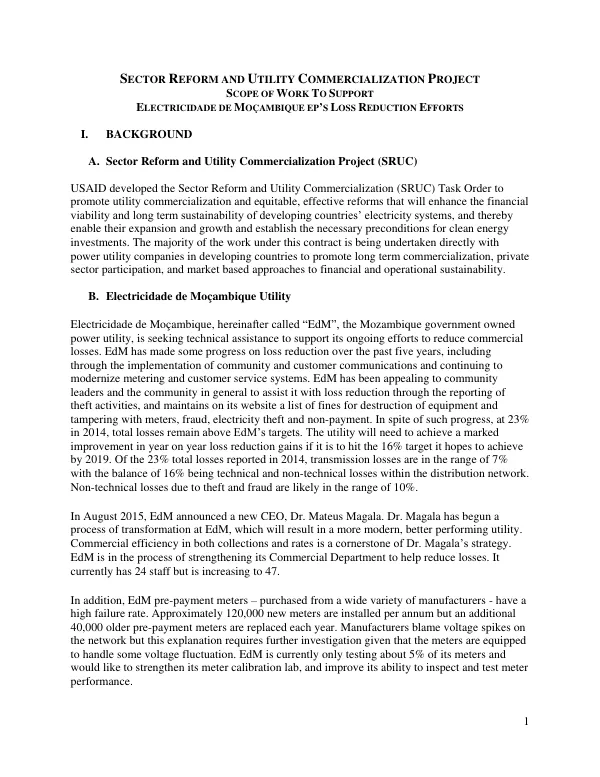 SRUC Assignment 21: Mozambique EDM