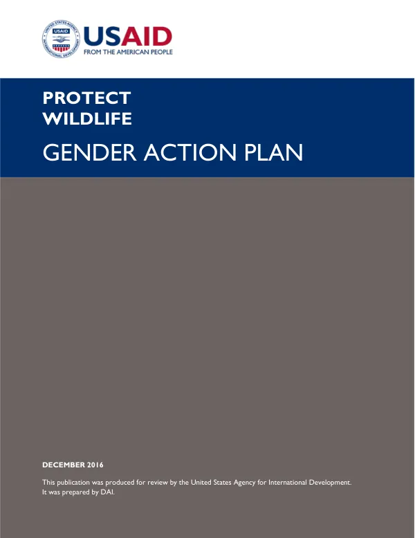 Protect Wildlife Gender Action Plan