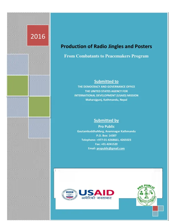 Production of radio jingles and posters