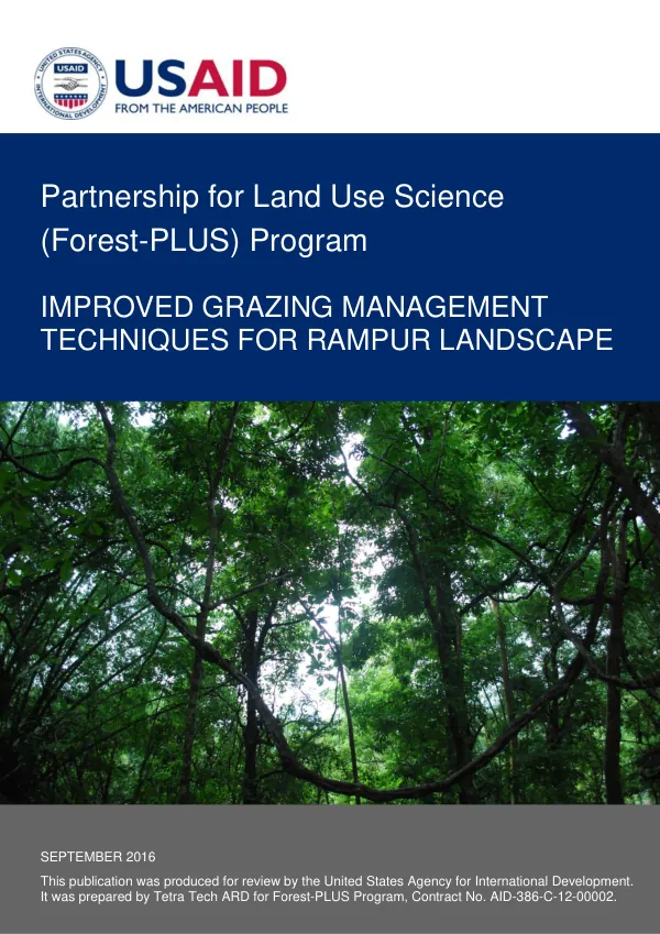 Improved Grazing Management Techniques for Rampur Landscape