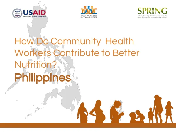 Community Health Worker Nutrition Advocacy Tool for Philippines