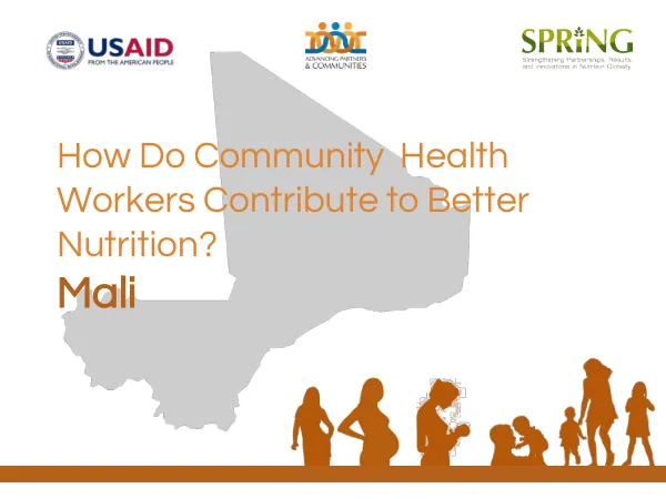 Community Health Worker Nutrition Advocacy Tool for Mali