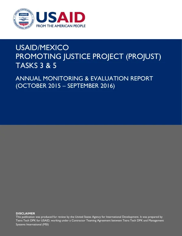 Annual Monitoring & Evaluation Report