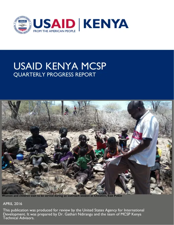 USAID MCSP- Kenya PY2 Q2 Progress Report_April 30 2016 (January - March 2016)