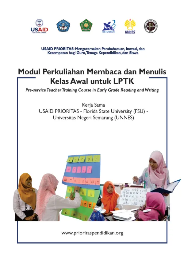 USAID PRIORITAS: Mengutamakan Pembaharuan, Inovasi, dan Kesempatan bagi Guru, Tenaga Kependidikan, dan Siswa Modul perkuliahan membaca dan menulis kelas awal untuk LPTK