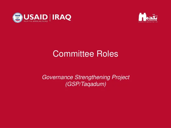 Committee Roles