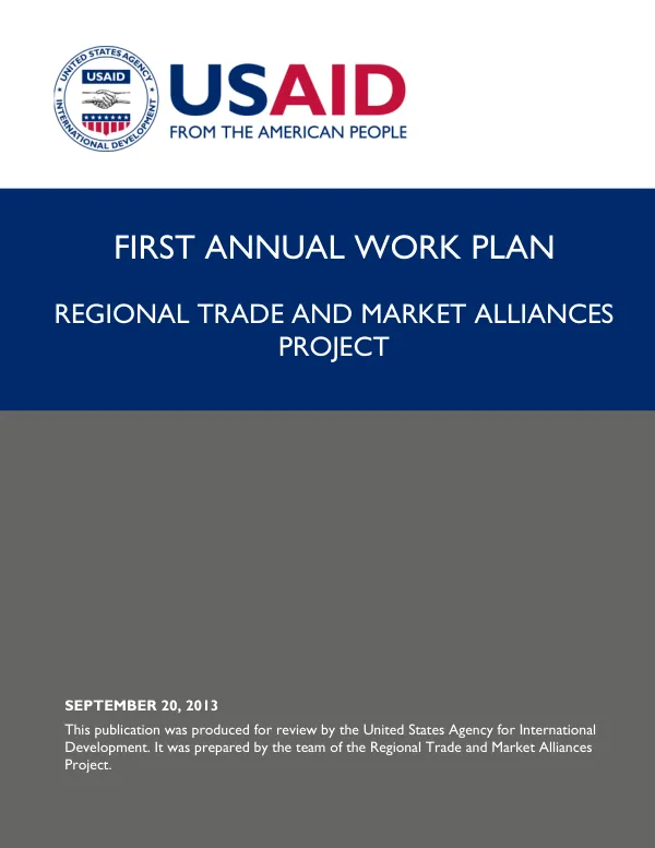 First Annual Work Plan