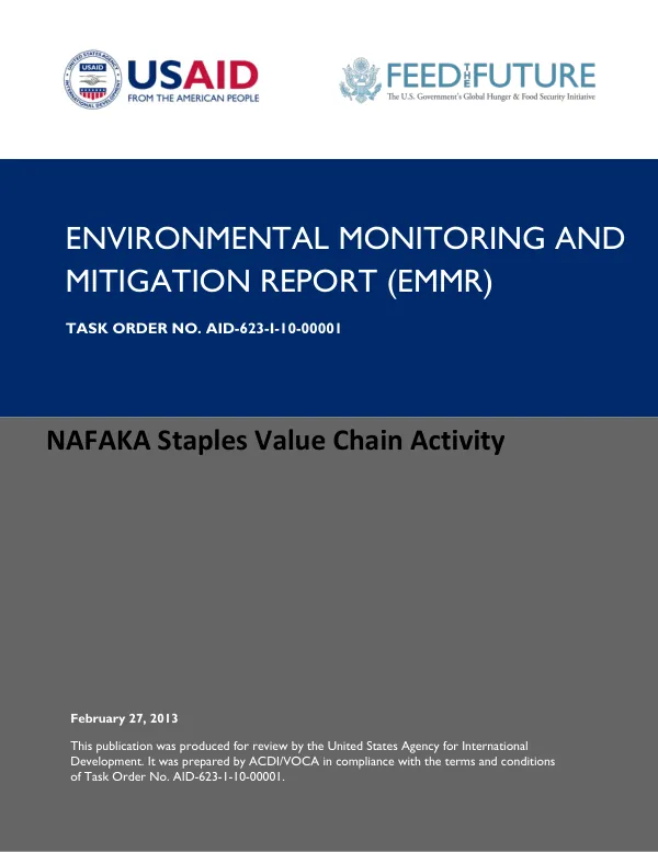NAFAKA Environmental Monitoring and Mitigation Report (EMMR)