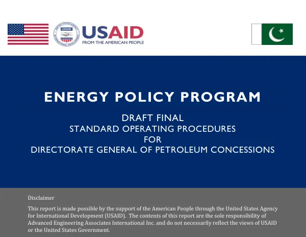 EPP Draft Final Standard Operating Procedures for Directorate General of Petroleum Concessions