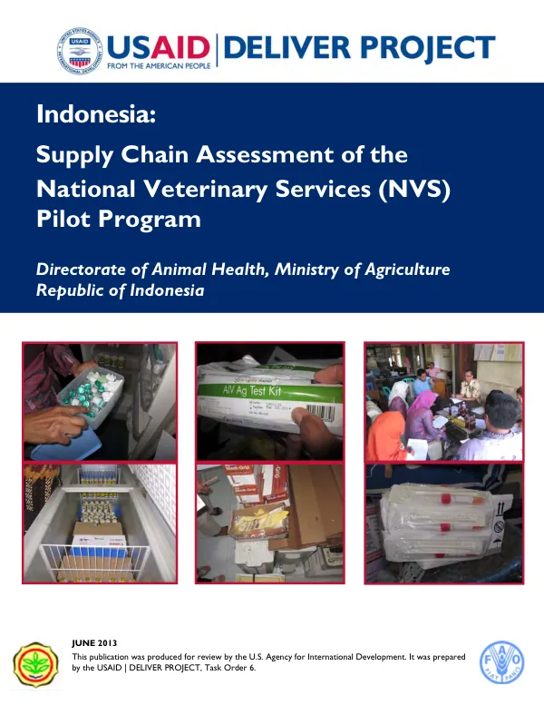 Indonesia: Supply Chain Assessment of the National Veterinary Services (NVS) Pilot Program