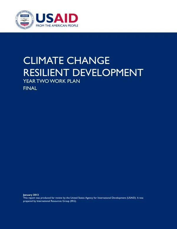 Climate Change Resilient Development Year 2 Work Plan
