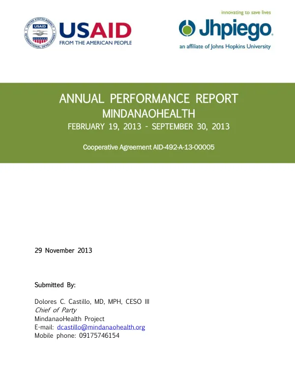 Final program report : heart of the matter program, covering the period: September 2013 - September 2016