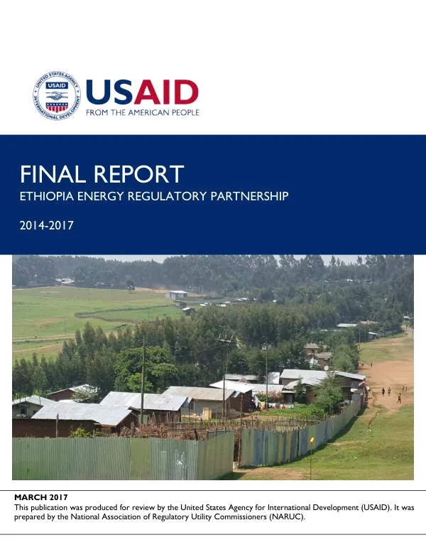 Final report : Ethiopia energy regulatory partnership, 2014-2017