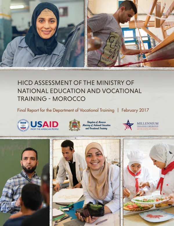 HICD assessment of the Ministry of National Education and Vocational Training – Morocco : final report for the Department of Vocational Training