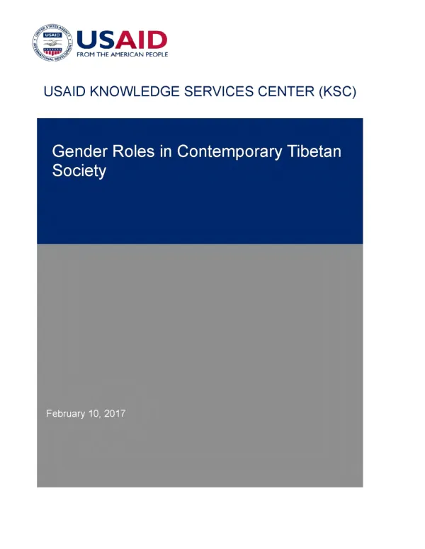 Gender roles in contemporary Tibetan society