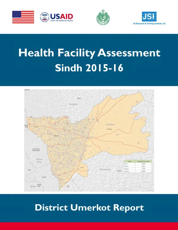 Health Facility Assessment Sindh 2015 - 16 : District Umerkot repor