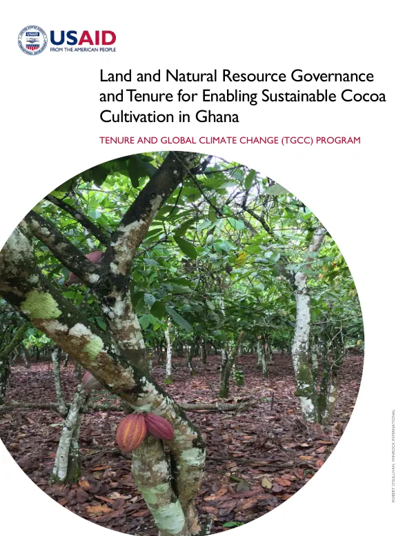 Land and natural resource governance and tenure for enabling sustainable cocoa cultivation in Ghana