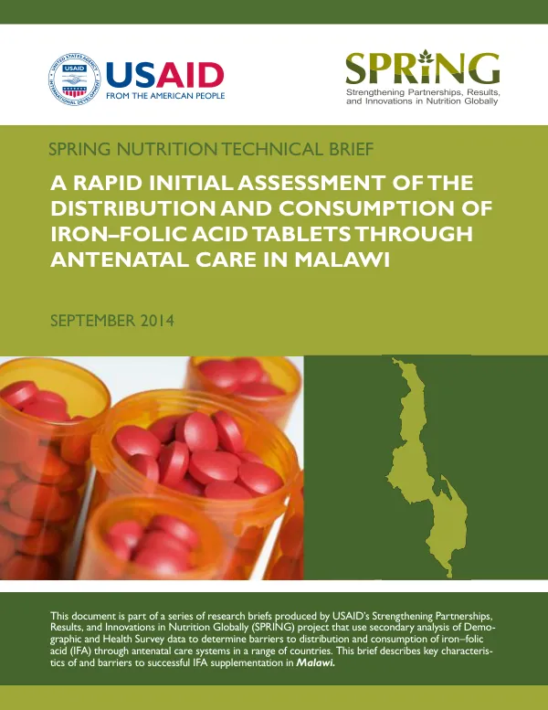 Nigeria : improving malaria prevention, diagnosis and treatment by investing in supply chains : support under the USAID | deliver project