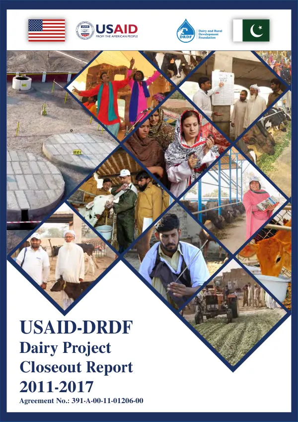 USAID-DRDF dairy project closeout report , 2011-2017 : agreement no. 391-A-00-AA-01206-00