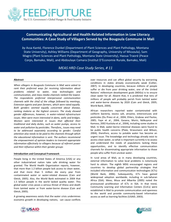 Final report : feed the future Malawi integrating nutrition in value chains (INVC) project