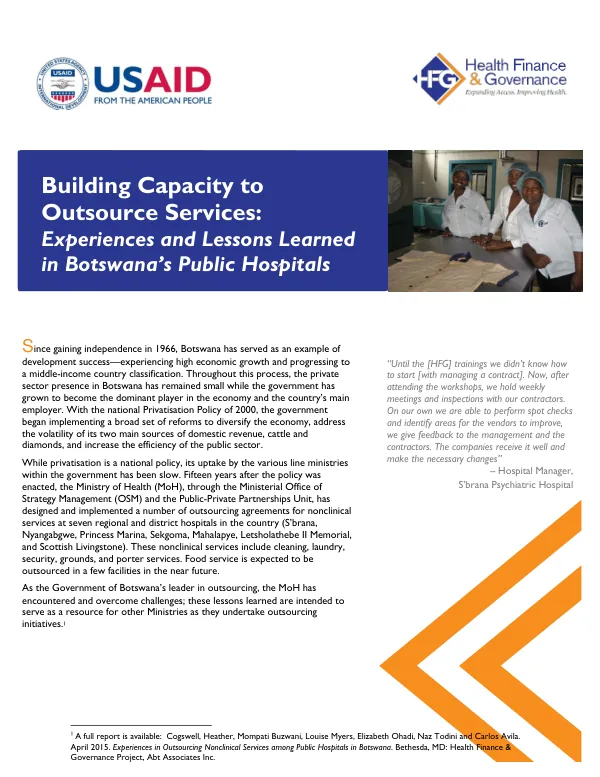 USAID’s food and nutrition technical assistance III project (FANTA) annual report highlights Oct 2015 - Sept 2016