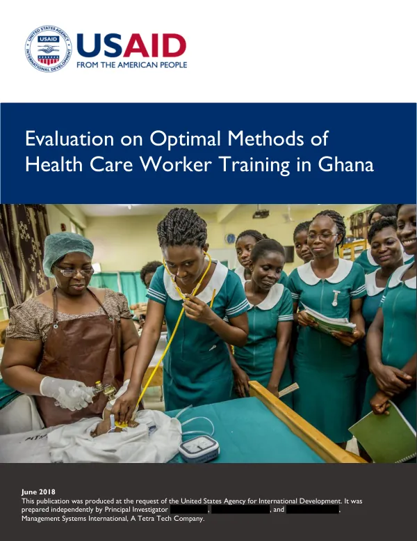 Evaluation on optimal methods of health care worker training in Ghana
